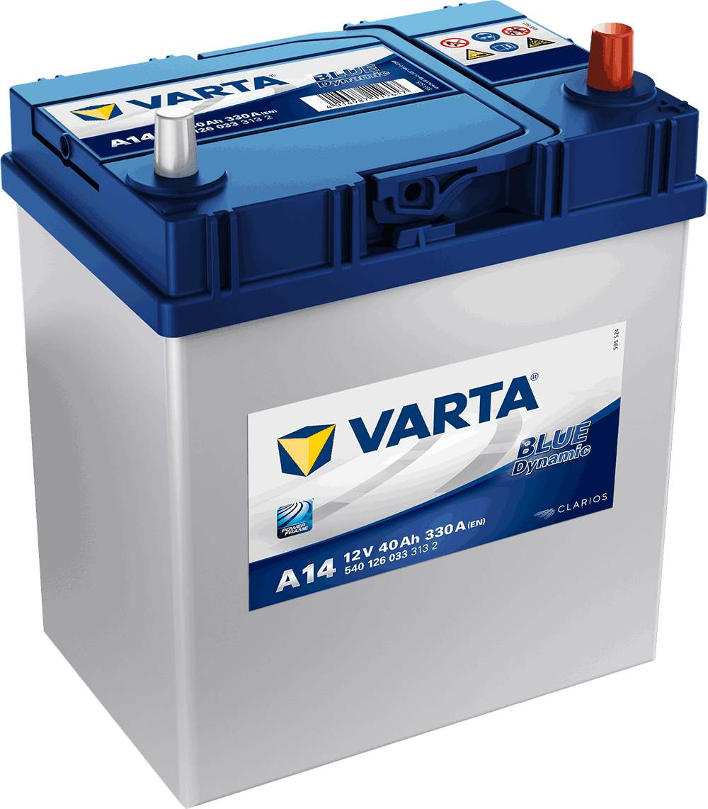 VARTA Blue Dynamic Batteri 12V 40AH 330CCA +høyre JIS A14 - Batteri ...